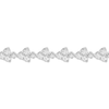 Thumbnail Image 3 of Diamond Cluster Link Tennis Bracelet 3-1/3 ct tw 14K White Gold 7”