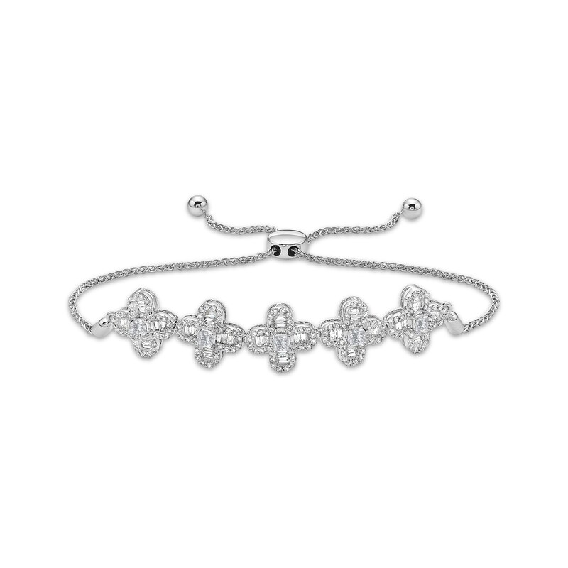 Diamond Clover Link Bracelet