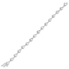 Thumbnail Image 2 of Diamond Sideways Swirling Heart Link Bracelet 1/10 ct tw Sterling Silver 7&quot;