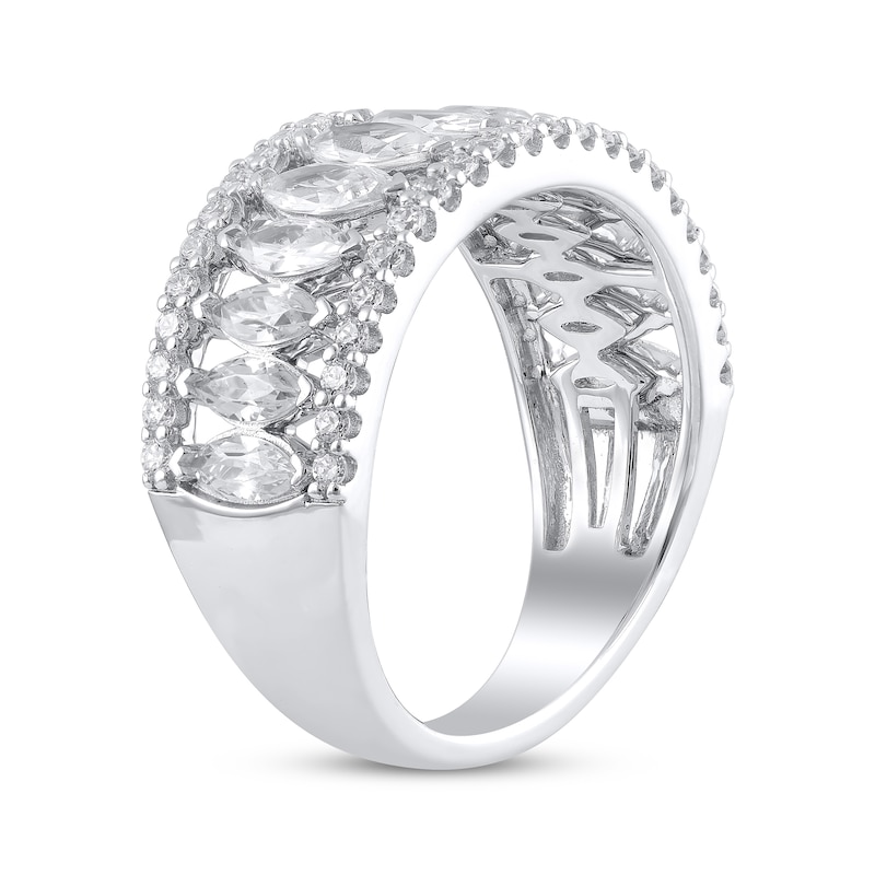 Main Image 2 of Now + Forever Lab-Grown Diamonds Marquise-Cut Anniversary Band 2 ct tw 14K White Gold