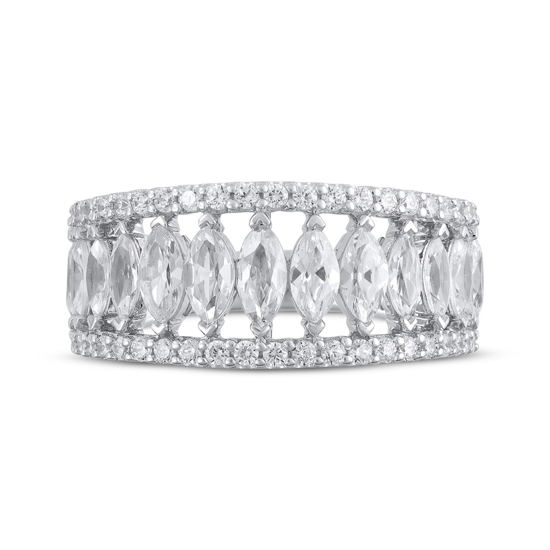 Main Image 3 of Now + Forever Lab-Grown Diamonds Marquise-Cut Anniversary Band 2 ct tw 14K White Gold