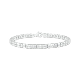 Diamond Square-Link Tennis Bracelet 1/2 ct tw Sterling Silver 7.5&quot;