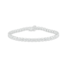 Diamond Scalloped Tennis Bracelet 1 ct tw 10K White Gold 7.25&quot;