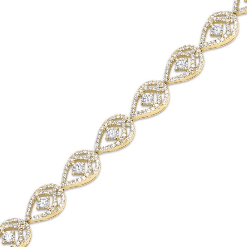 Main Image 2 of Love Entwined Diamond Link Bracelet 2-1/2 ct tw 10K Yellow Gold 7&quot;