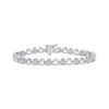 Thumbnail Image 1 of Diamond Stacked Tilted Hearts Link Bracelet 1/2 ct tw Sterling Silver 7&quot;