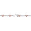 Thumbnail Image 2 of Diamond Crisscross Heart Station Tennis Bracelet 3/4 ct tw 10K Two-Tone Gold 7&quot;