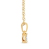 Thumbnail Image 1 of Diamond Halo Necklace 1/10 ct tw 10K Yellow Gold 18"