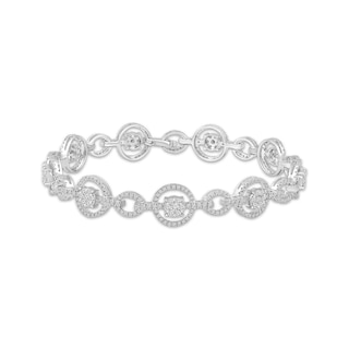 1 1/5 Ctw Flower and Marquise Link Diamond Bracelet in 14K R, Becker's  Jewelers