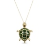 Thumbnail Image 1 of Jade Turtle Necklace 14K Yellow Gold 18&quot;