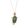 Thumbnail Image 2 of Jade Turtle Necklace 14K Yellow Gold 18&quot;