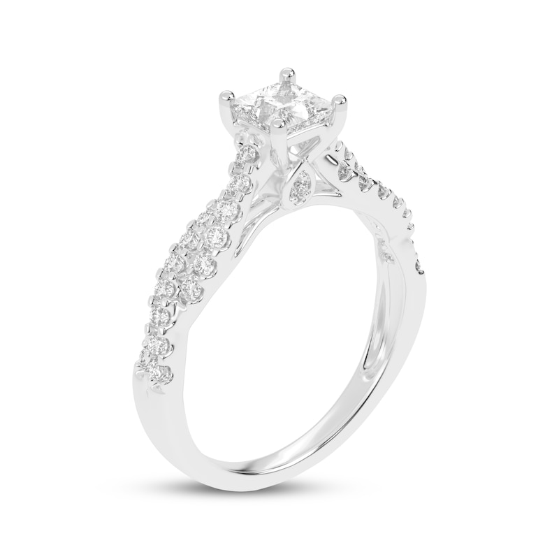 Lab-Created Diamonds by KAY Princess-Cut Twist Engagement Ring 1 ct tw 14K White Gold