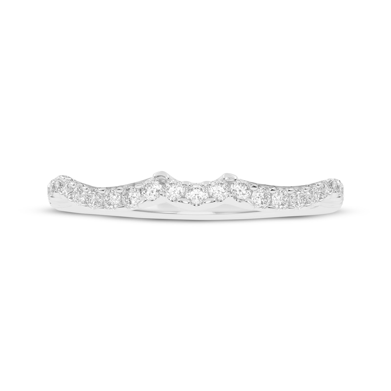 Main Image 3 of Lab-Grown Diamonds by KAY Contour Wedding Band 1/6 ct tw 14K White Gold