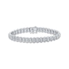 Thumbnail Image 1 of Diamond Overlapping Oval Link Tennis Bracelet 5 ct tw 10K White Gold 7&quot;