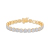 Thumbnail Image 1 of Multi-Diamond Round Link Bracelet 4 ct tw 10K Yellow Gold 7.5&quot;