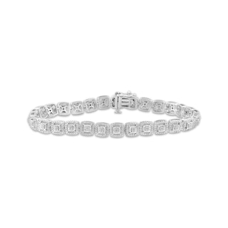 17 7/8 CTW Marquise Lab Grown Diamond Flower Fashion Bracelet - 7 Inches 14K White Gold FG, VS2+