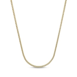 Diamond-Cut Wheat Chain Necklace 3.5mm Hollow 10K Yellow Gold 20&quot;