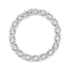 Thumbnail Image 1 of Diamond Alternating Curb Chain Bracelet 3/4 ct tw 10K White Gold 7.25&quot;