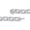 Thumbnail Image 3 of Diamond Alternating Curb Chain Bracelet 3/4 ct tw 10K White Gold 7.25&quot;