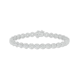 Diamond Twist Link Bracelet 2 ct tw 10K White Gold 7.25&quot;