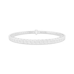 Princess-Cut Diamond Line Bracelet 1 ct tw 10K White Gold 7.25&quot;