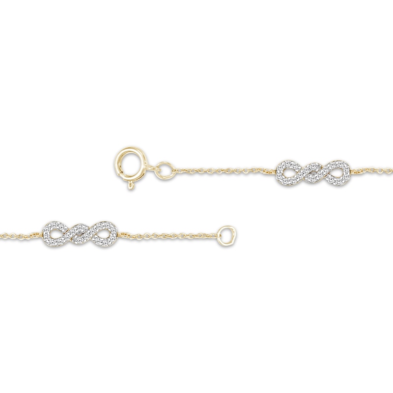 Diamond Twist Link Chain Bracelet 1/2 ct tw 10K Yellow Gold 7.5"