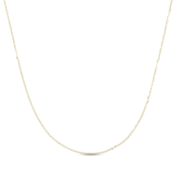 Solid Diamond-Cut Cable Chain Necklace 1.2mm 14K Yellow Gold 18"