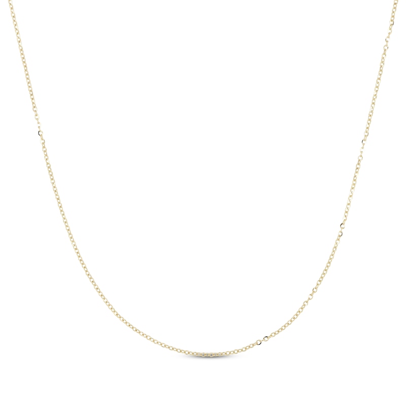 Solid Diamond-Cut Cable Chain Necklace 1.7mm 14K Yellow Gold 18"