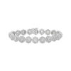 Thumbnail Image 0 of Diamond Flower Cluster Bracelet 6 ct tw 14K White Gold 7"