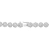 Thumbnail Image 2 of Diamond Flower Cluster Bracelet 6 ct tw 14K White Gold 7"