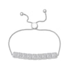 Thumbnail Image 2 of Multi-Diamond Overlapping Cushion Link Bolo Bracelet 1-1/2 ct tw 10K White Gold