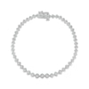 Thumbnail Image 1 of Diamond Square Link Tennis Bracelet 1/2 ct tw Sterling Silver 7.25&quot;