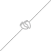 Thumbnail Image 2 of Diamond Baby Feet Chain Bracelet 1/8 ct tw Sterling Silver 7&quot;