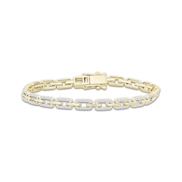 Linked Always Diamond Chain Link Bracelet 1 ct tw 10K Yellow Gold 7&quot;
