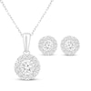 Thumbnail Image 0 of Lab-Grown Diamonds by KAY Necklace & Stud Earrings Set 1-1/2 ct tw 10K White Gold