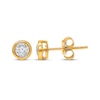 Thumbnail Image 0 of Round-Cut Diamond Bezel-Look Solitaire Stud Earrings 1/10 ct tw 10K Yellow Gold (J/I3)