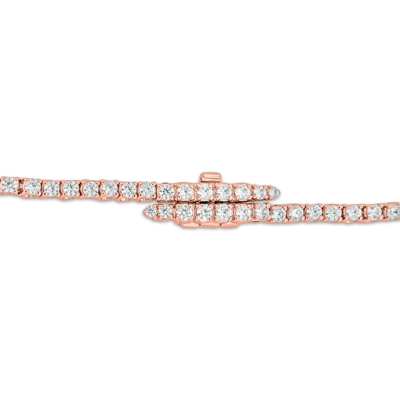 Diamond Tennis Bracelet with Magnetic Clasp 2 ct tw 10K Rose Gold 7"