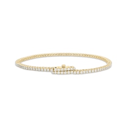 Diamond Tennis Bracelet with Magnetic Clasp 2 ct tw 10K Yellow Gold 7&quot;