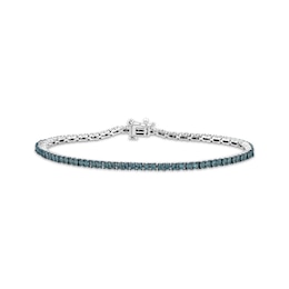 Blue Diamond Tennis Bracelet 1/2 ct tw Sterling Silver 7.25&quot;