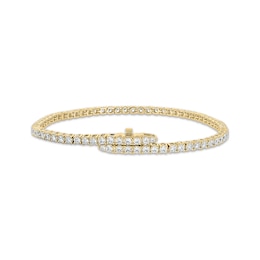 Diamond Tennis Bracelet with Magnetic Clasp 3-3/4 ct tw 10K Yellow Gold 7&quot;