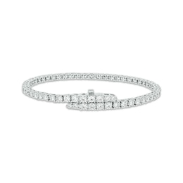 Diamond Tennis Bracelet with Magnetic Clasp 5 ct tw 10K White Gold 7&quot;