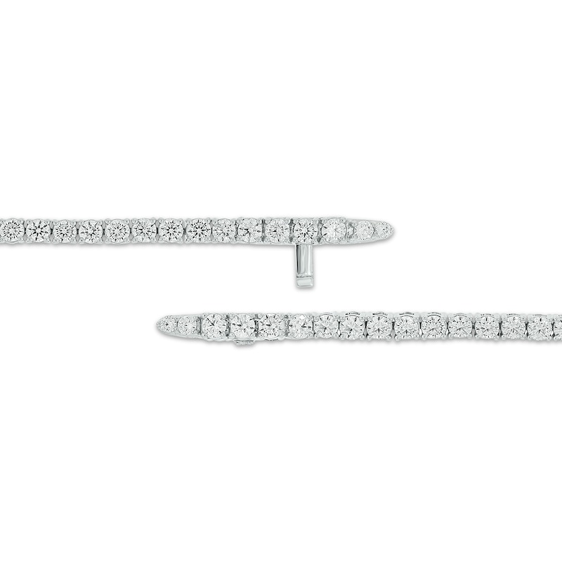 Diamond Tennis Bracelet with Magnetic Clasp 5 ct tw 10K White Gold 7"