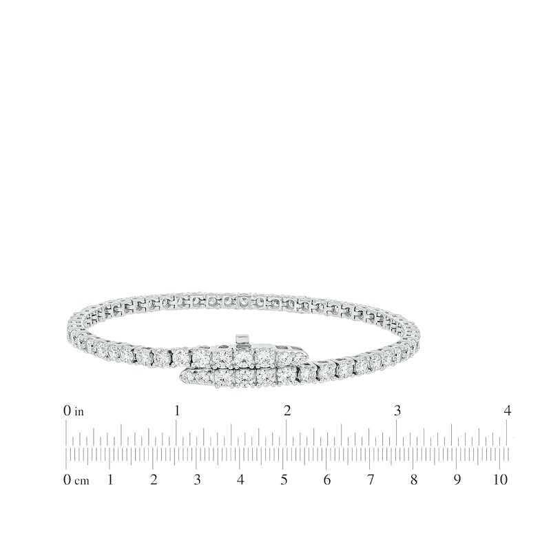 Diamond Tennis Bracelet with Magnetic Clasp 5 ct tw 10K White Gold 7"