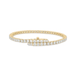 Diamond Tennis Bracelet with Magnetic Clasp 5 ct tw 10K Yellow Gold 7&quot;