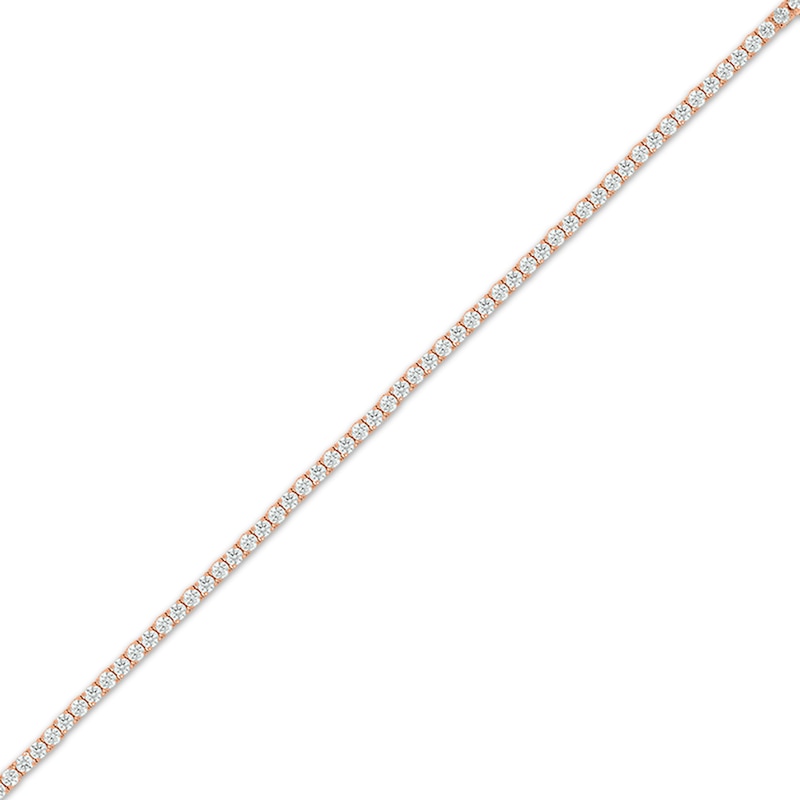 Diamond Tennis Bracelet with Magnetic Clasp 6 ct tw 10K Rose Gold 7"