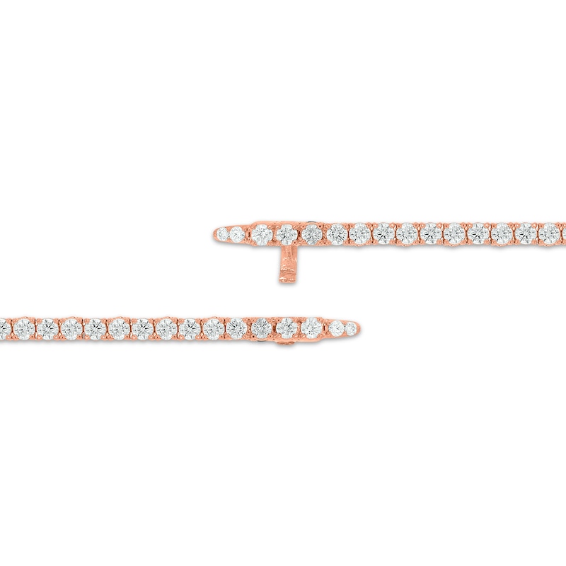 Diamond Tennis Bracelet with Magnetic Clasp 6 ct tw 10K Rose Gold 7"