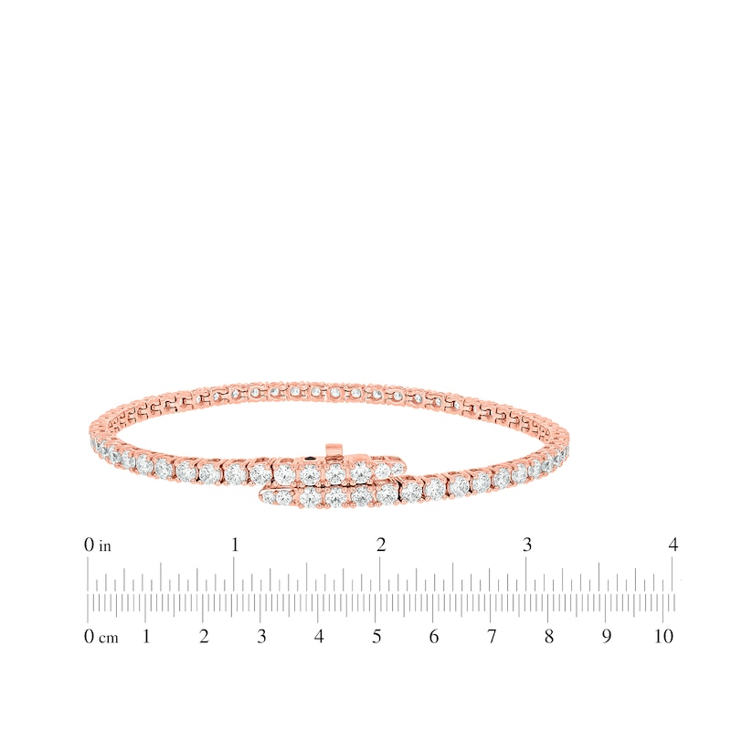 Diamond Tennis Bracelet with Magnetic Clasp 6 ct tw 10K Rose Gold 7"