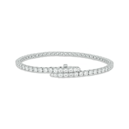 Diamond Tennis Bracelet with Magnetic Clasp 6 ct tw 10K White Gold 7&quot;