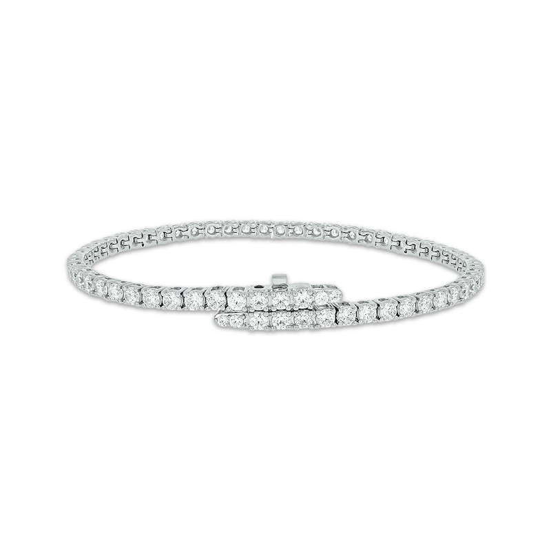 Main Image 1 of Diamond Tennis Bracelet with Magnetic Clasp 6 ct tw 10K White Gold 7&quot;