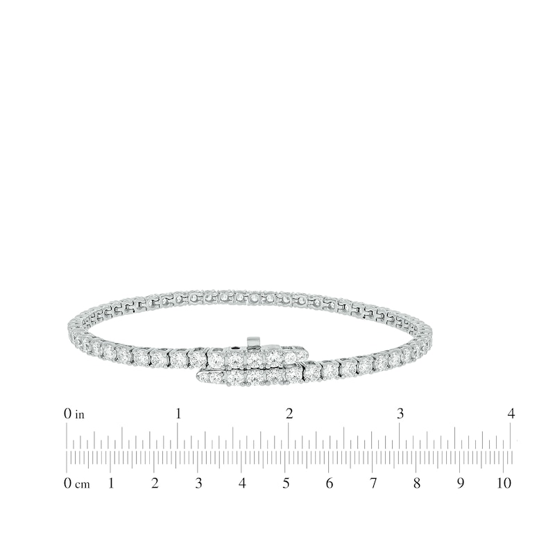 Main Image 4 of Diamond Tennis Bracelet with Magnetic Clasp 6 ct tw 10K White Gold 7&quot;