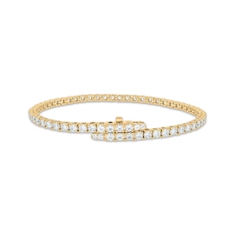 Diamond Tennis Bracelet with Magnetic Clasp 6 ct tw 10K Yellow Gold 7&quot;